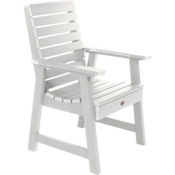 Highwood Usa Highwood® Synthetic Wood Weatherly Dining Chair With Arms, White AD-CHDW2-WHE